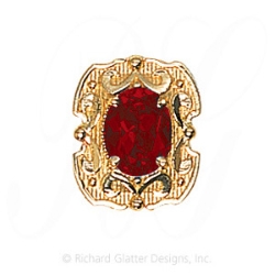 GS501 G - 14 Karat Gold Garnet Slide 